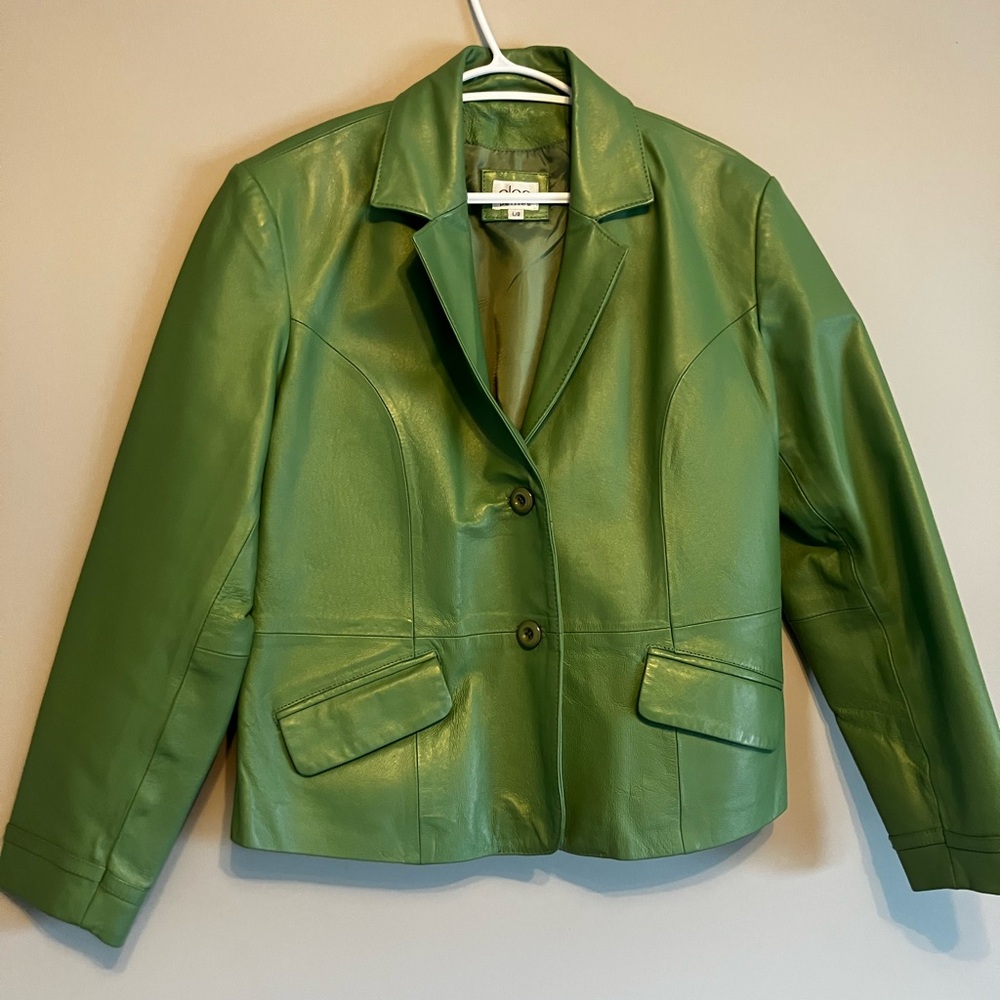Cleo Green Leather Jacket